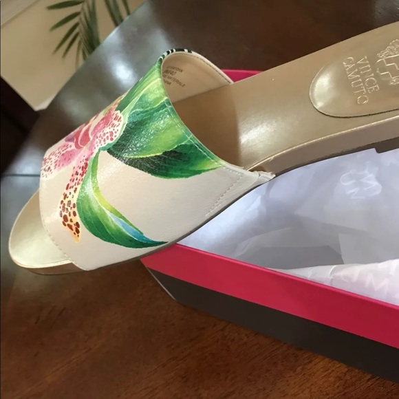 vince camuto orchid blush pink flower flat sandal - Picture 5 of 12